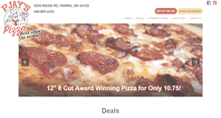 Desktop Screenshot of pjayspizza.com